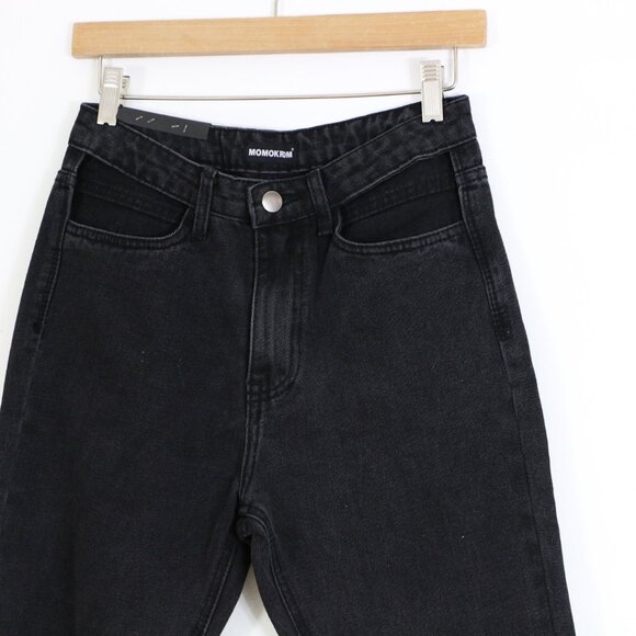 *MOMOKROM Black Highrise Mom Fit Jeans NWT - Picture 3 of 11